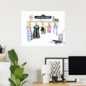 Family Name Personalized Mudroom Keepsake Print Poster (Heimbüro)