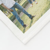 Family Name Quote 17 Photo Collage Blue And White Fleecedecke (Ecke)