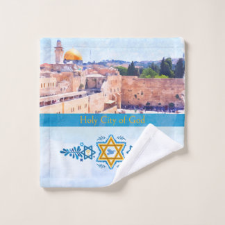 Family Name Temple Mount Jerusalem Badhandtuch Set