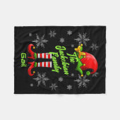 Family Name Year Reunion Matching Christmas Elf T Fleecedecke (Vorderseite (Horizontal))