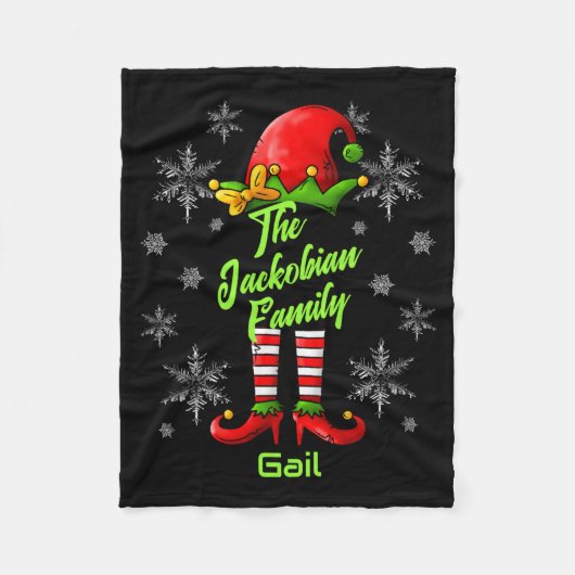 Family Name Year Reunion Matching Christmas Elf T Fleecedecke (Vorderseite)