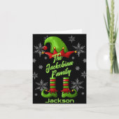 Family Name Year Reunion Matching Christmas Elf T Karte (Vorderseite)