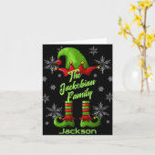 Family Name Year Reunion Matching Christmas Elf T Karte (Gelbe Blume)