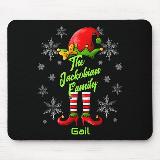 Family Name Year Reunion Matching Christmas Elf T Mousepad (Vorne)