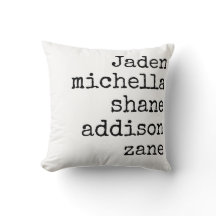 FAMILY NAMES MUTTER'S DAY PILLOW GIFT