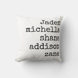 FAMILY NAMES MUTTER'S DAY PILLOW GIFT KISSEN