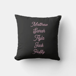 Family names personalized indoor/outdoor pillow kissen