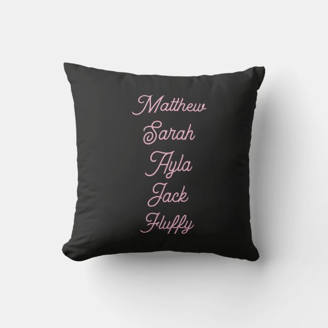 Family names personalized indoor/outdoor pillow kissen (Vorderseite)