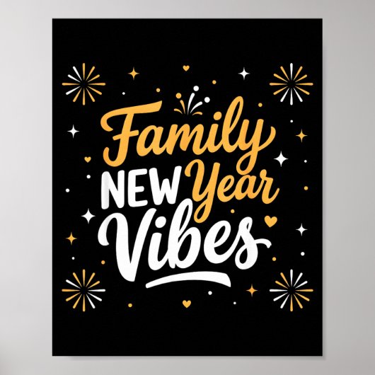 Family New Year 2026 Matching Party Crew  Poster (Vorne)