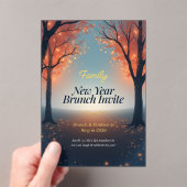 Family New Year Brunch Acrylic Invitation Acryleinladungen (Insitu (Handheld))