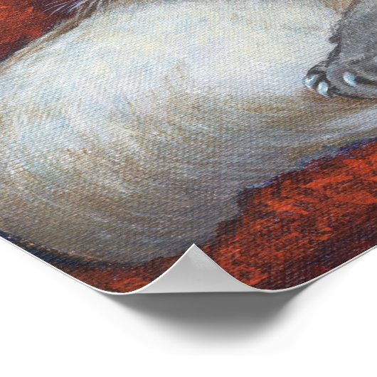 "Family Nickerchen" Simaese Cat Art Plakat (Ecke)