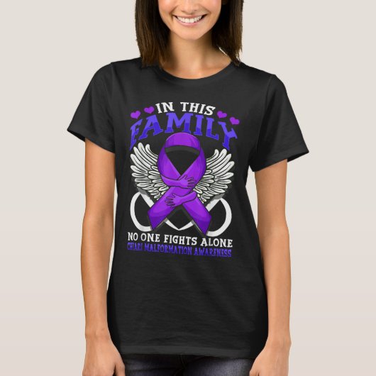 Family No One Fight Alone Chiari Malformation Awar T-Shirt (Vorderseite)