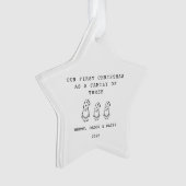 Family Of 3 Christmas Gonk Star Ornament (Vorderseite)