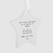 Family Of 3 Cute Gingerbread Men Star Ornament (Vorderseite)