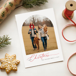 Family of 5 Christmas Photo Greetings Holiday Card Feiertagskarte