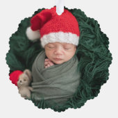 Family of Three | First Christmas Ornament Karte (Rückseite)