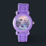 Family Of Wolves Painting Armbanduhr<br><div class="desc">Wolf ANIMALS ANIMAL CANIS , Lupus Mammal Beast Dog,  Canine Wolfs Painting , arctic Wild White,  owl cub gray snow , Art Puppies Predator , beast Mammals Dangerous Mountains,  Canis Lupus Mammal Beast,  Dog Wolfs</div>