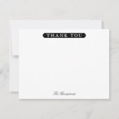 Family or Couples Formal Black & White Stationery Dankeskarte (Vorderseite)