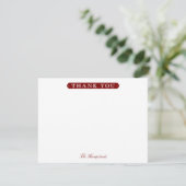 Family or Couples Formal Dark Red Stationery Dankeskarte (Stehend Vorderseite)
