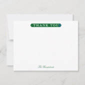 Family or Couples Formal Forest Green Stationery Dankeskarte (Vorderseite)