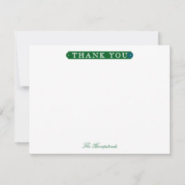Family or Couples Formal Forest Green Stationery Dankeskarte