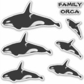 FAMILY ORCA WALE AUFKLEBER (Vorderseite)