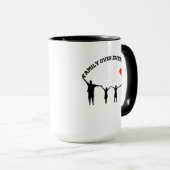 Family Over Everything Mug with Silhouette Design Tasse (VorderseiteRechts)