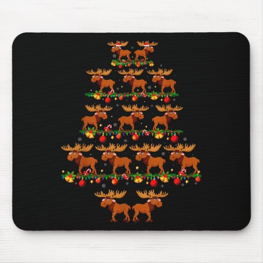 Family Pajama Sets Christmas Matching Moose Xmas T Mousepad (Vorne)