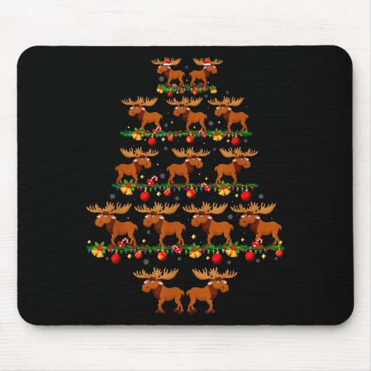 Family Pajama Sets Christmas Matching Moose Xmas T Mousepad (Vorne)