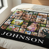 Family Personalized 28 Photo Collage Fleecedecke