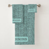 Family Personalized Knit Pattern Towel Set (Insitu)
