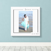Family Personalized Photo and Text Typography Leinwanddruck (Insitu (Holzboden))