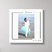 Family Personalized Photo and Text Typography Leinwanddruck (Vorderseite)