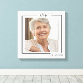 Family Personalized Photo and Text Typography Leinwanddruck (Insitu (Holzboden))