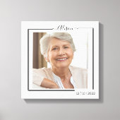 Family Personalized Photo and Text Typography Leinwanddruck (Vorderseite)