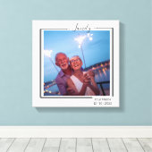 Family Personalized Photo and Text Typography Leinwanddruck (Insitu (Holzboden))