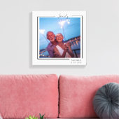 Family Personalized Photo and Text Typography Leinwanddruck (Insitu (Wohnzimmer))