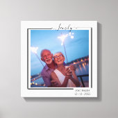 Family Personalized Photo and Text Typography Leinwanddruck (Vorderseite)