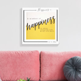 Family Personalized Photo and Text Typography Leinwanddruck