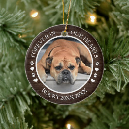 Family Pet Photo Memorial Keramik Ornament