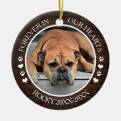 Family Pet Photo Memorial Keramik Ornament (Vorne)