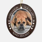 Family Pet Photo Memorial Keramik Ornament (Links)