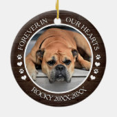 Family Pet Photo Memorial Keramik Ornament (Hinten)