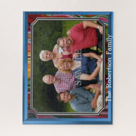 Family photo and personalize with Name Puzzle