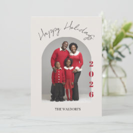 Family Photo Christmas Card | Happy Holidays Feiertagskarte