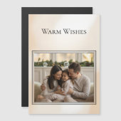 Family Photo Christmas Card Magnetkarte (Vorne/Hinten)