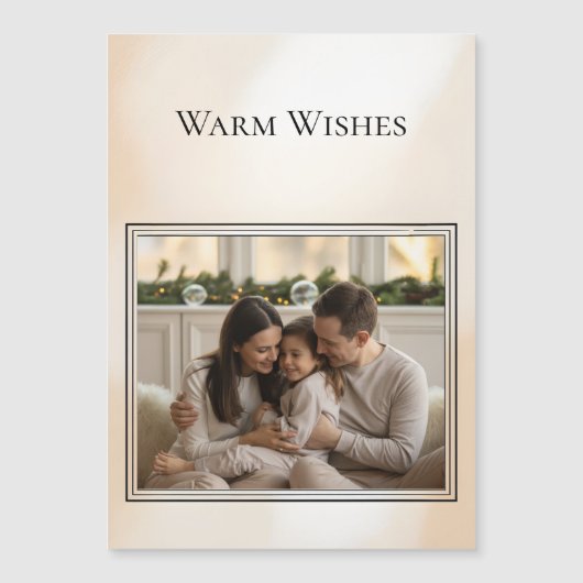 Family Photo Christmas Card Magnetkarte (Vorderseite)