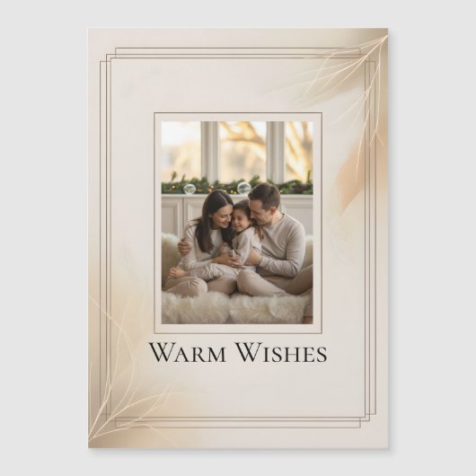 Family Photo Christmas Card Magnetkarte (Vorderseite)