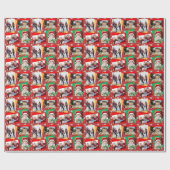 Family Photo Christmas Paper Snowflake Template Geschenkpapier (Flach)