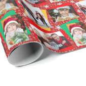 Family Photo Christmas Paper Snowflake Template Geschenkpapier (Rolleneckpunkt)